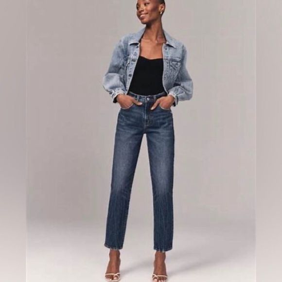 Abercrombie & Fitch Blue Boyfriend Jeans - Picture 2 of 12